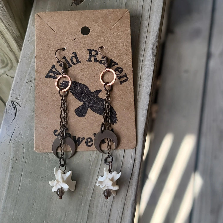 Snake Earrings with Smokey Quartz - Wild Raven