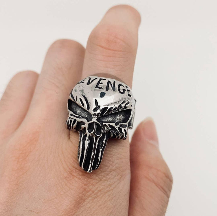 Stainless steel steel ring - The Punisher - Wild Raven