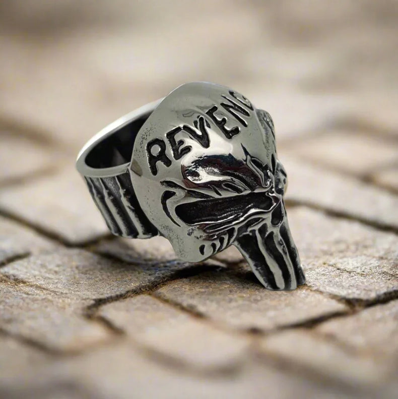 Stainless steel steel ring - The Punisher - Wild Raven