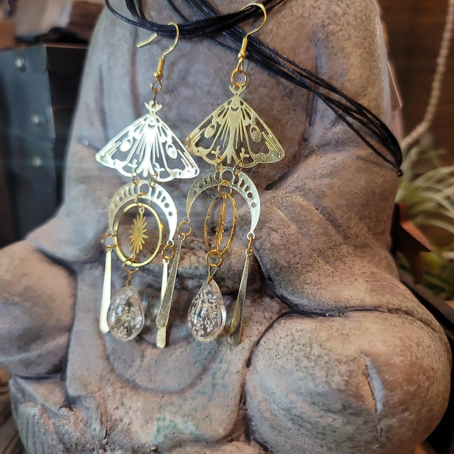 Sun and Moon resin Earrings - Wild Raven