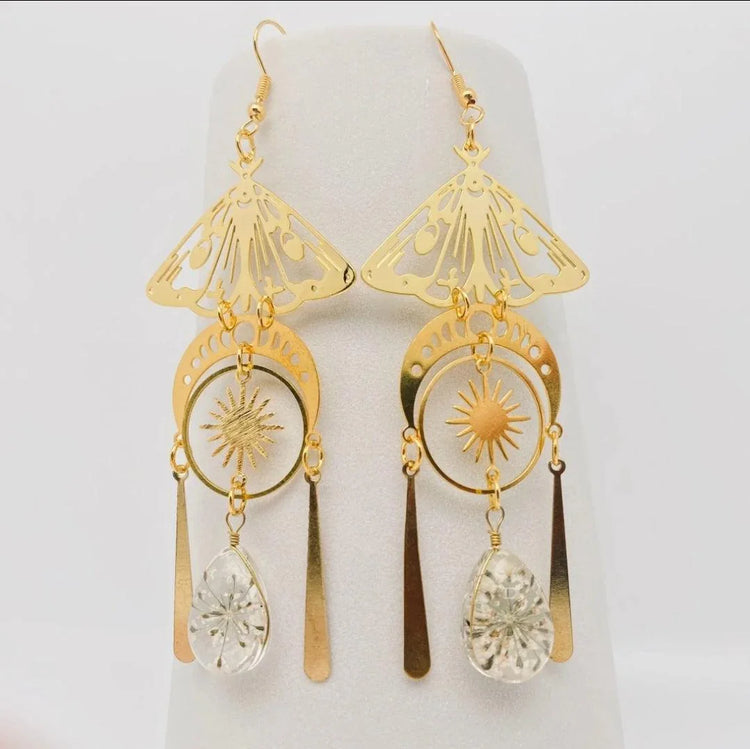 Sun and Moon resin Earrings - Wild Raven