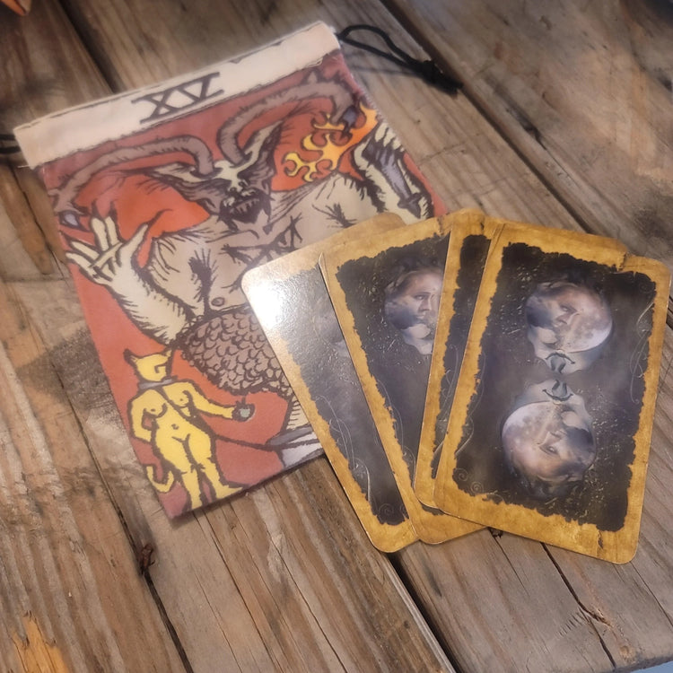 Tarot Deck Pouch - Double sided - Wild Raven