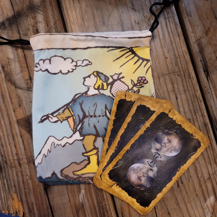 Tarot Deck Pouch - Double sided - Wild Raven