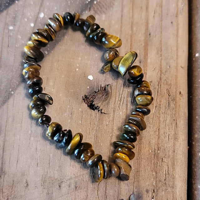 Tigers Eye Bracelet - chips - Wild Raven