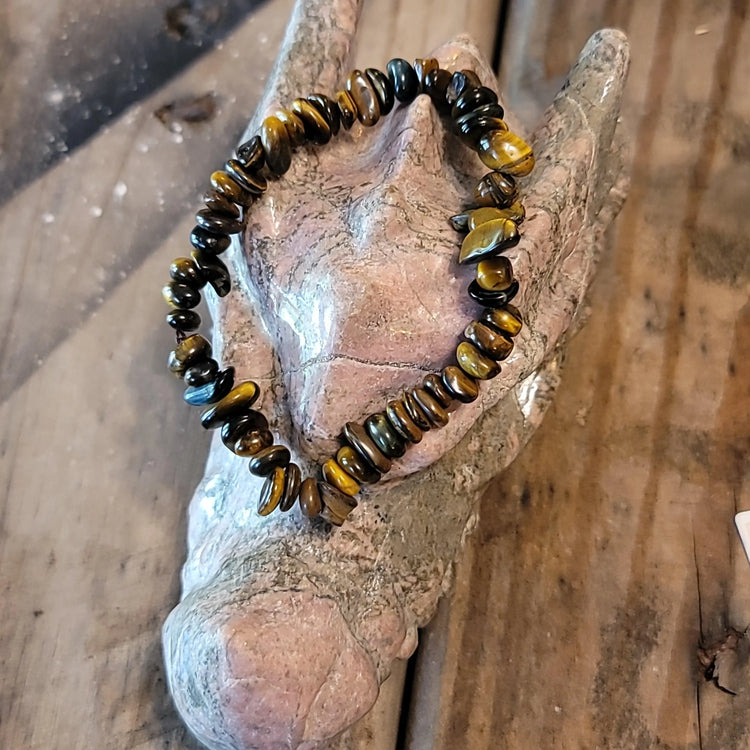 Tigers Eye Bracelet - chips - Wild Raven