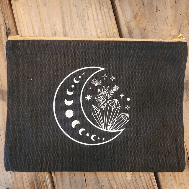 Zippered canvas bag - Wild Raven