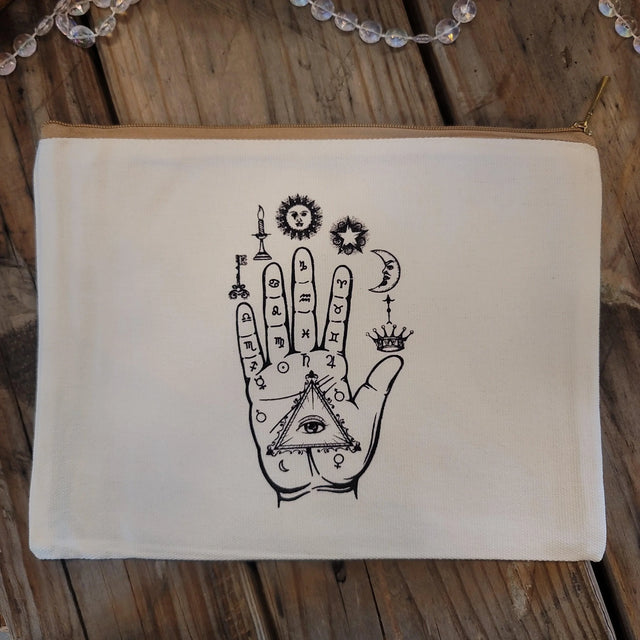 Zippered canvas bag - Wild Raven