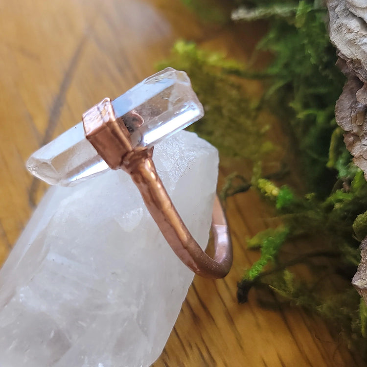10.5 Clear Quartz Ring - Wild Raven