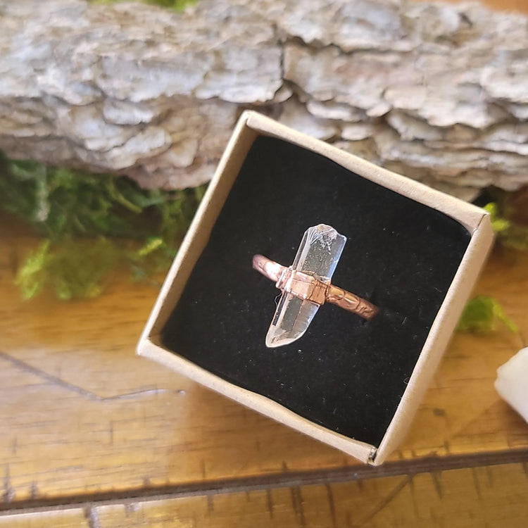 10.5 Clear Quartz Ring - Wild Raven