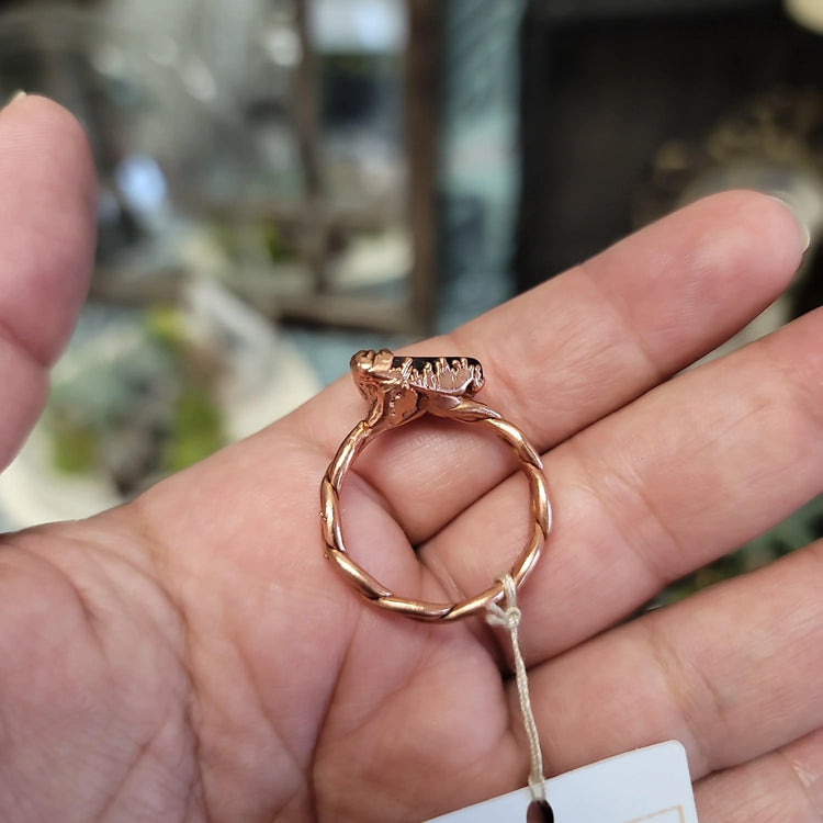 11.5 Tourmalinated Quartz ring - Wild Raven