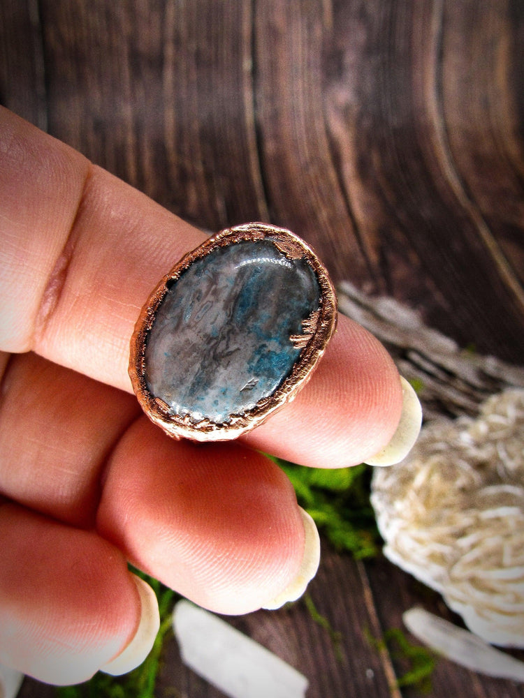6½ Blue Agate Ring - Wild Raven