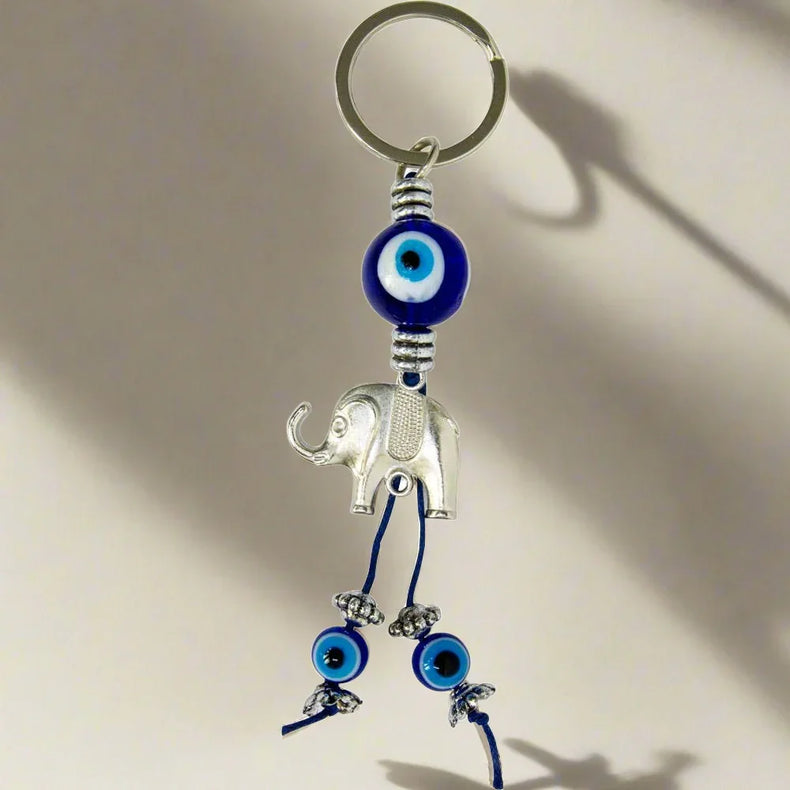 Evil Eye Talisman Key Ring - Lucky Elephant (Each)