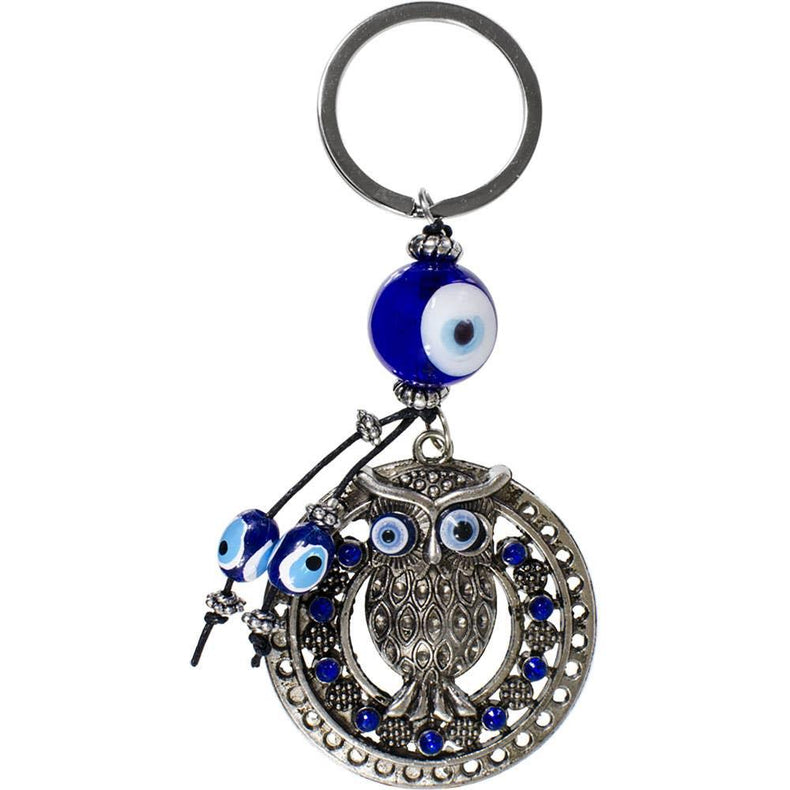 Evil Eye Talisman Key Ring - Moon Owl (Each)