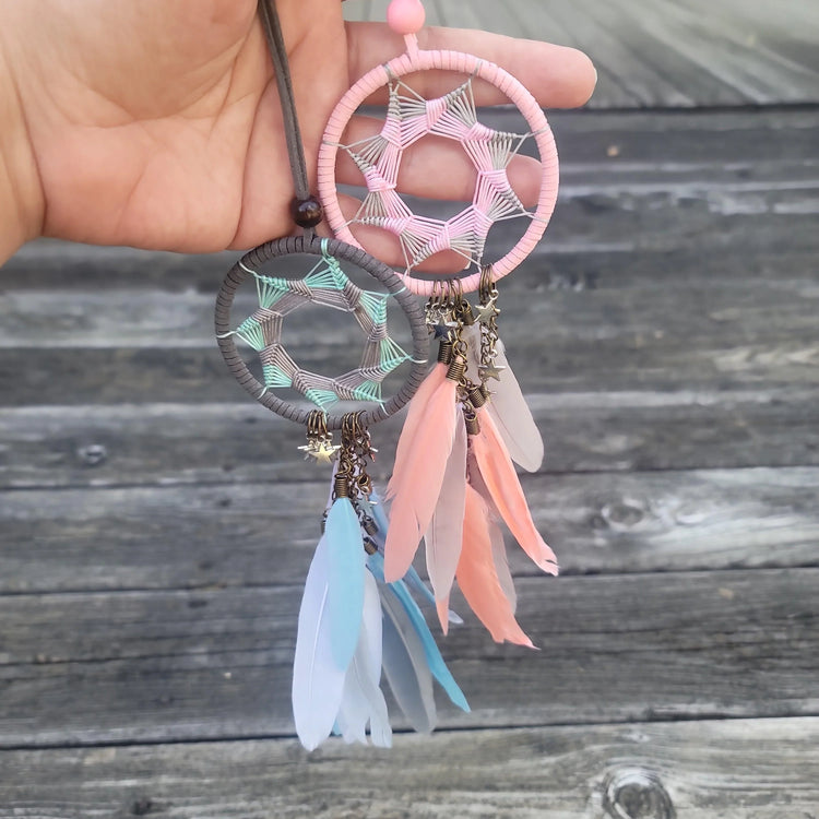 Hand woven dreamcatcher for car - Wild Raven