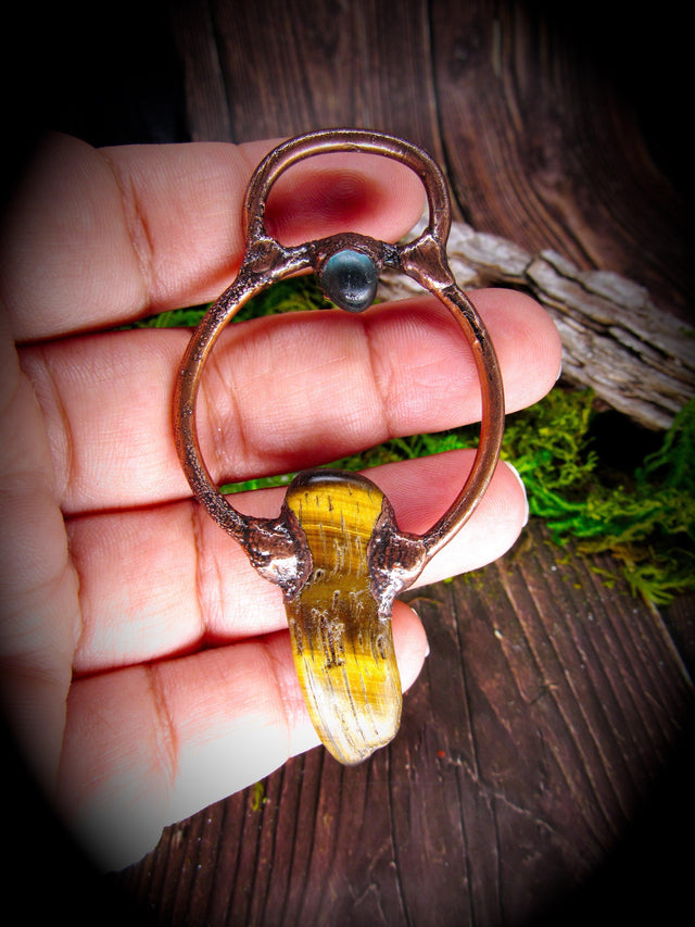 Tiger's Eye and Sea Glass - Wild Raven