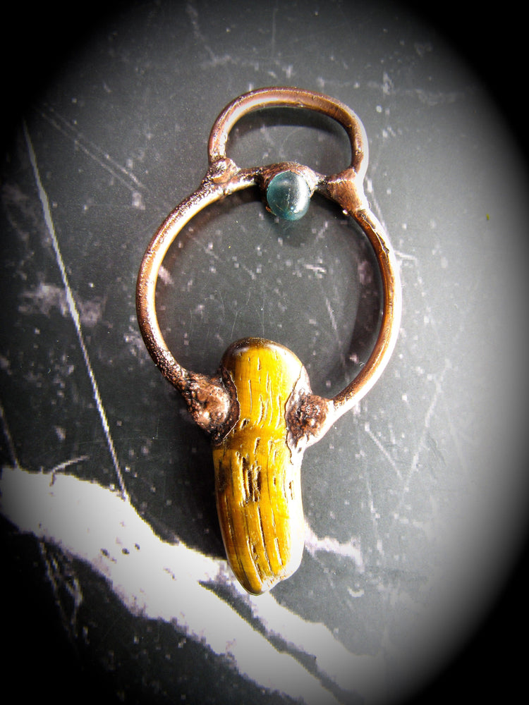 Tiger's Eye and Sea Glass - Wild Raven