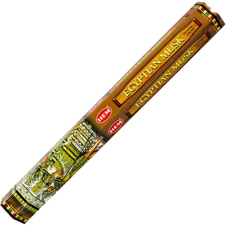 HEM Egyptian Musk incense sticks box with Egyptian art design on packaging