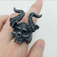 10 Stainless steel skull Ring - Wild Raven