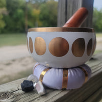 Moon phase brass singing bowl