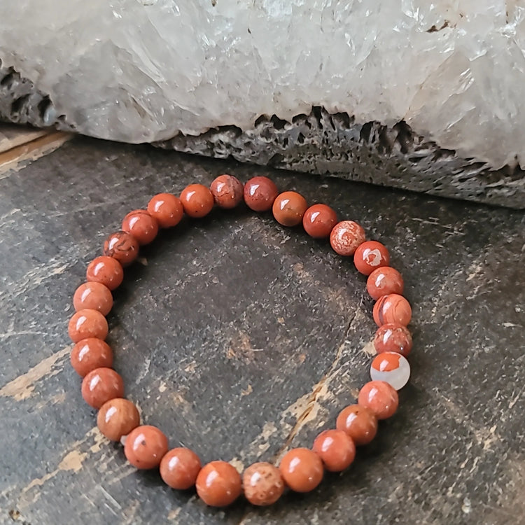 Red Jasper Bracelet 6MM | Strength & Endurance