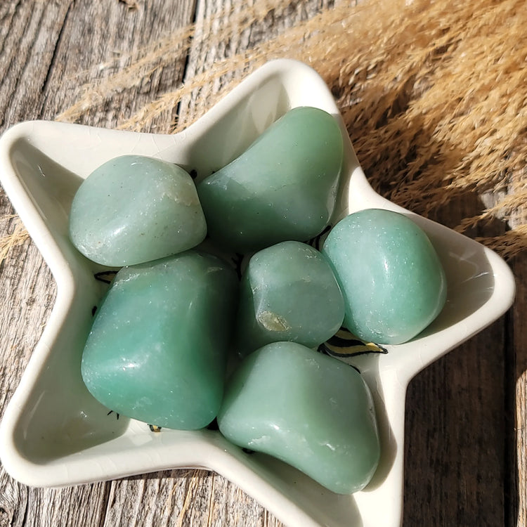 Green Aventurine Tumbled Stone | Luck & Heart Healing