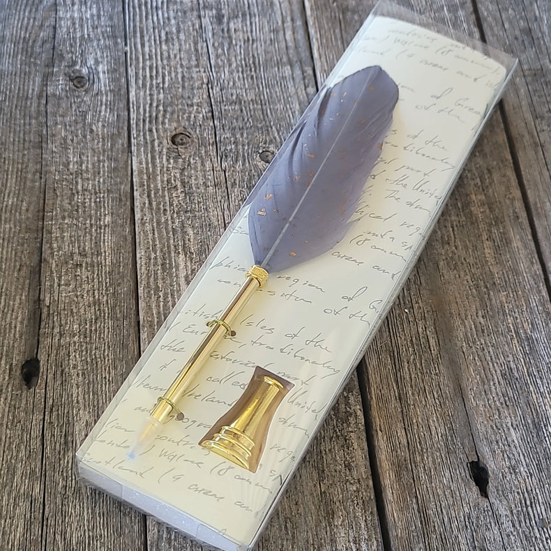 Quill Ballpoint Pen & Stand: Sparkling Grey