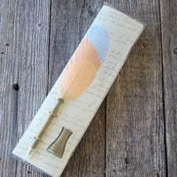 Quill Ballpoint Pen & Stand: Stripe Orange