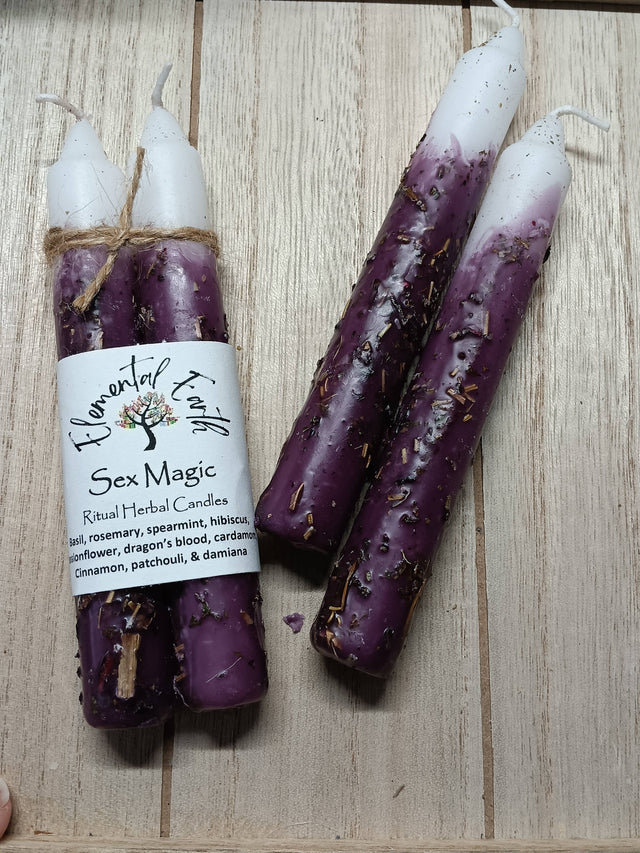 Sex Magic 6 inch Herbal Intention Candles