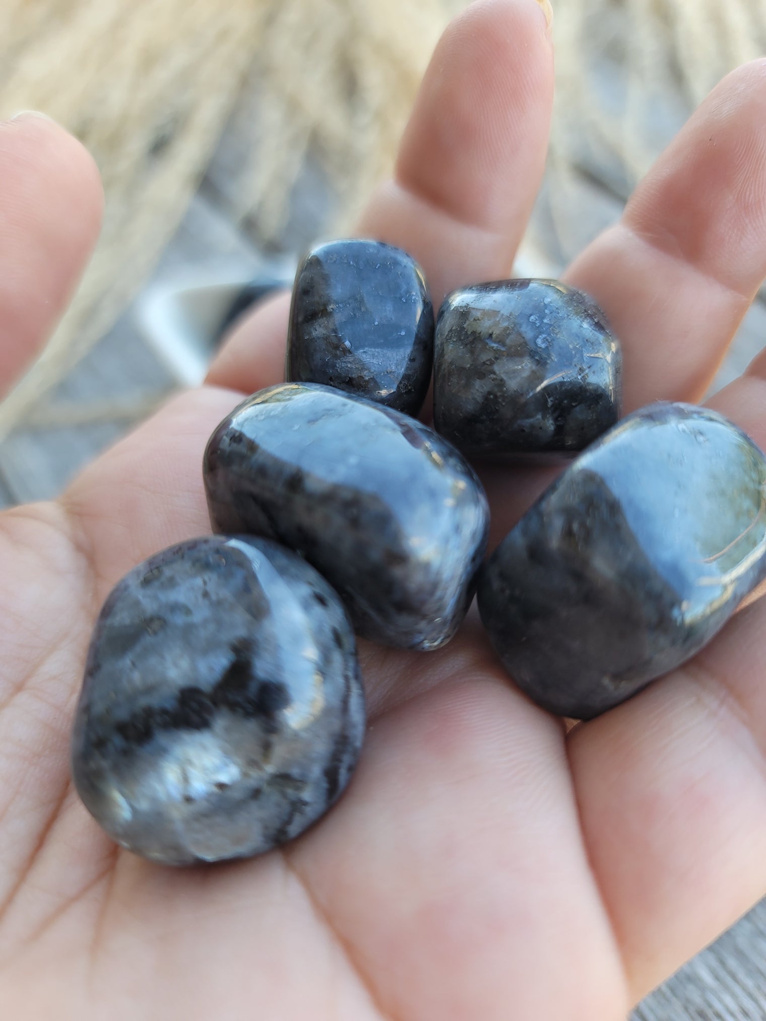 Larvikite tumbled