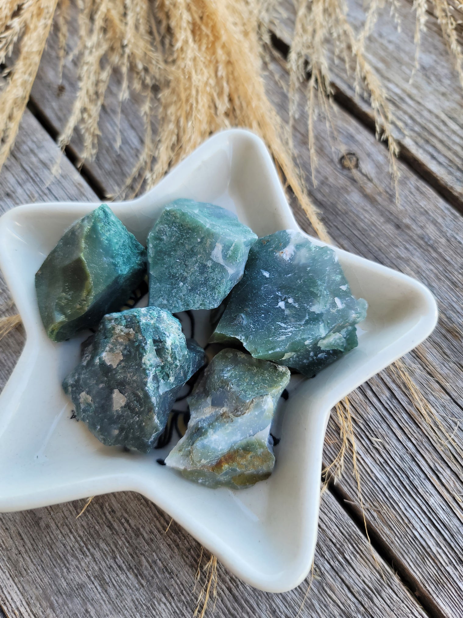 Green Moss Agate Raw