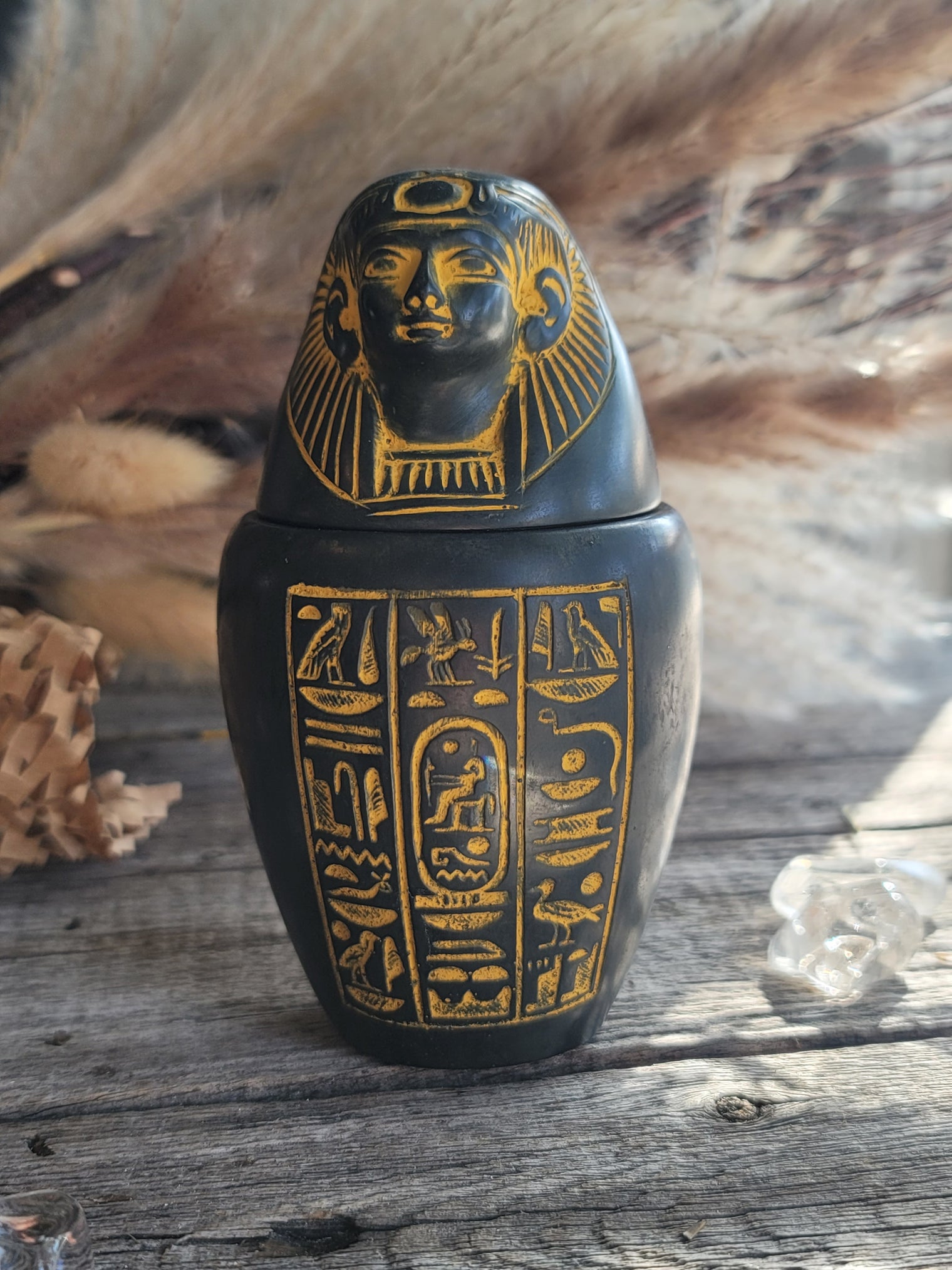 Canopic Jar Antique Gold - Imsety