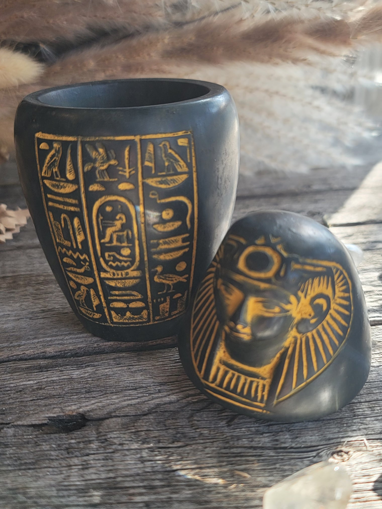 Canopic Jar Antique Gold - Imsety