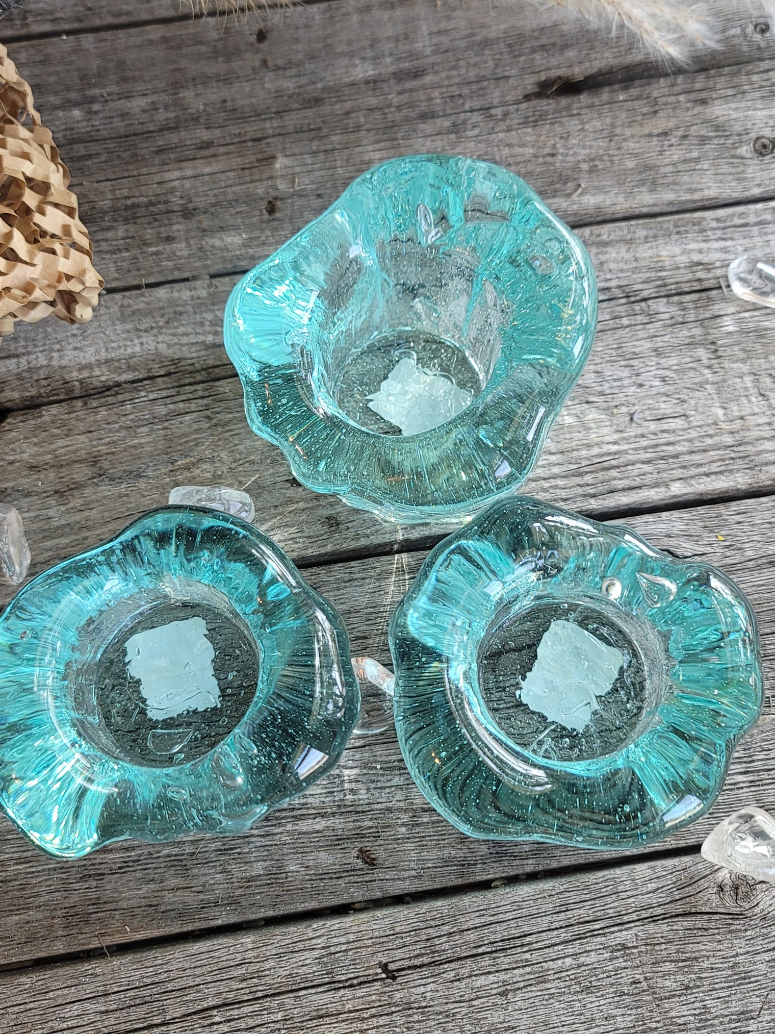 Molten Galss Candle Holders