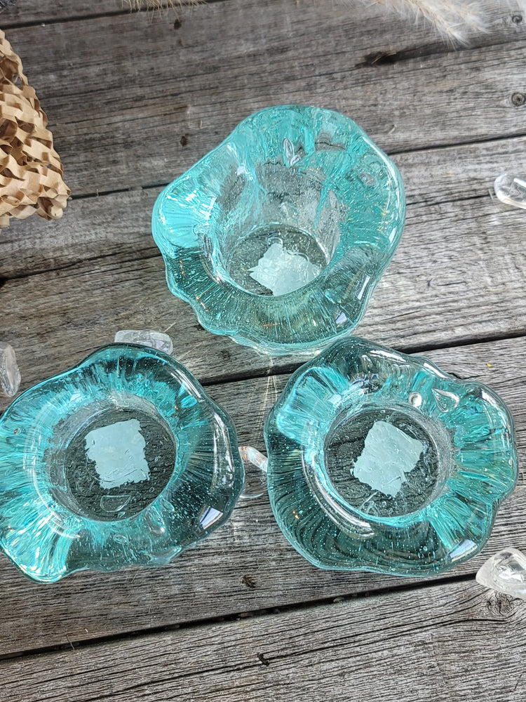 Molten Galss Candle Holders