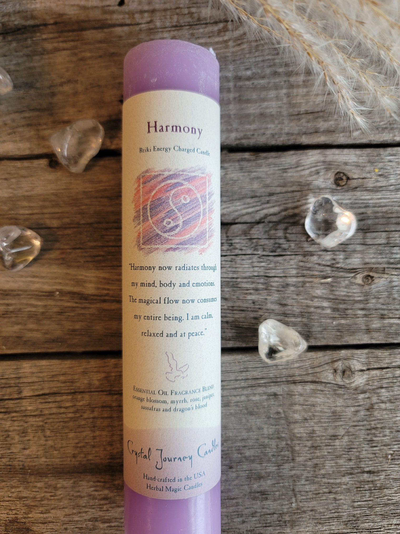 Reiki Herbal Pillar Candle - Harmony