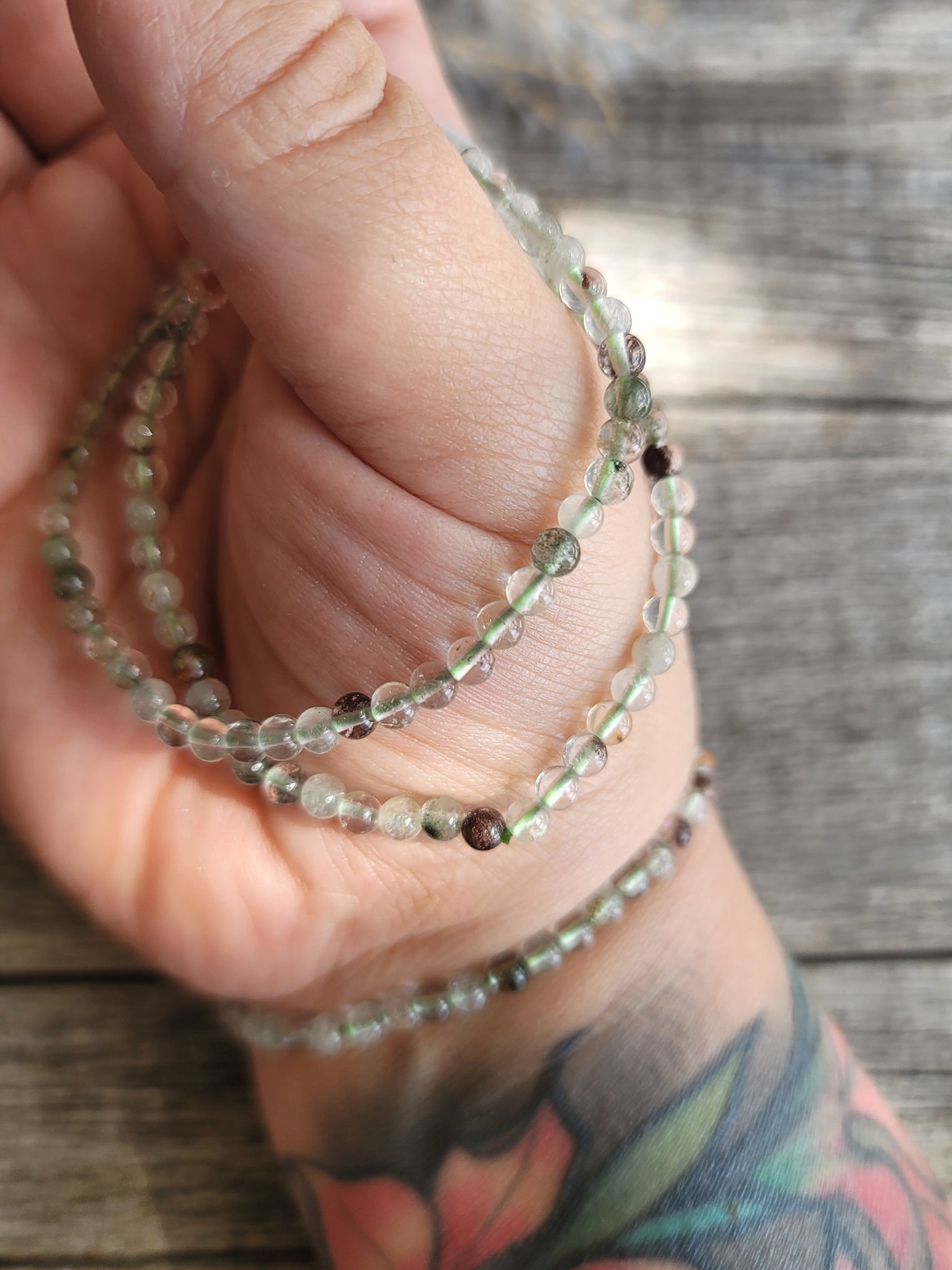 Moss Agate Bracelet 4MM