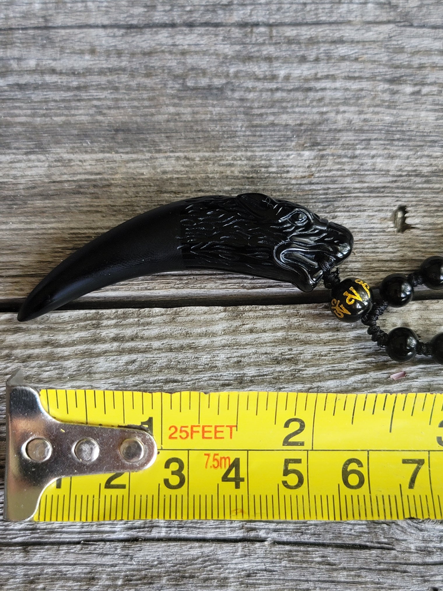 Obsidian Wolf Necklace