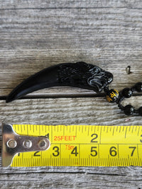 Obsidian Wolf Necklace