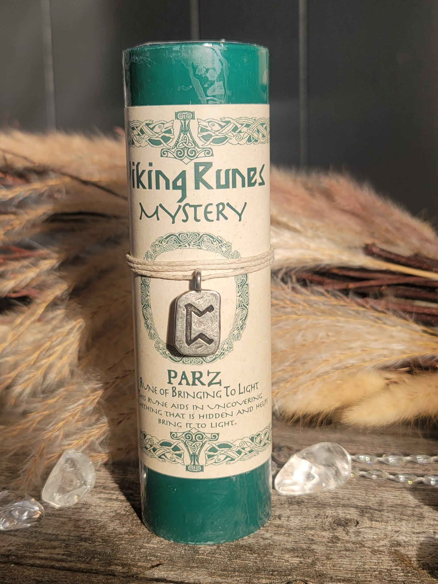 Viking Rune Pewter Pendant Candle: PARZ