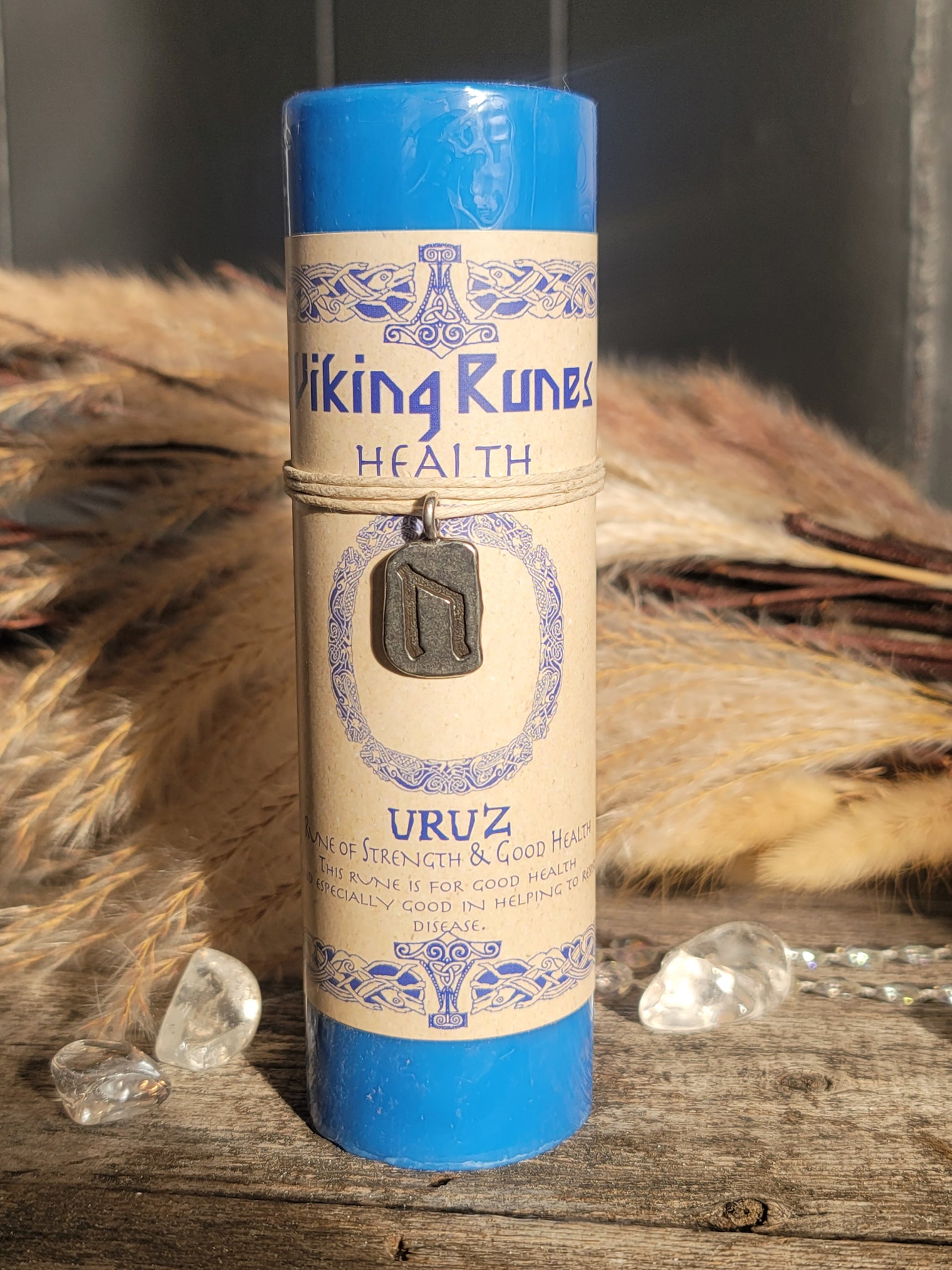 Viking Rune Pewter Pendant Candle: URUZ