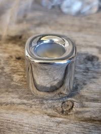 Ceramic Chime Candle Holder - Silver