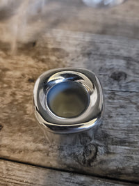Ceramic Chime Candle Holder - Silver