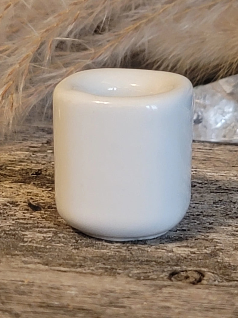 Ceramic Chime Candle Holder - White