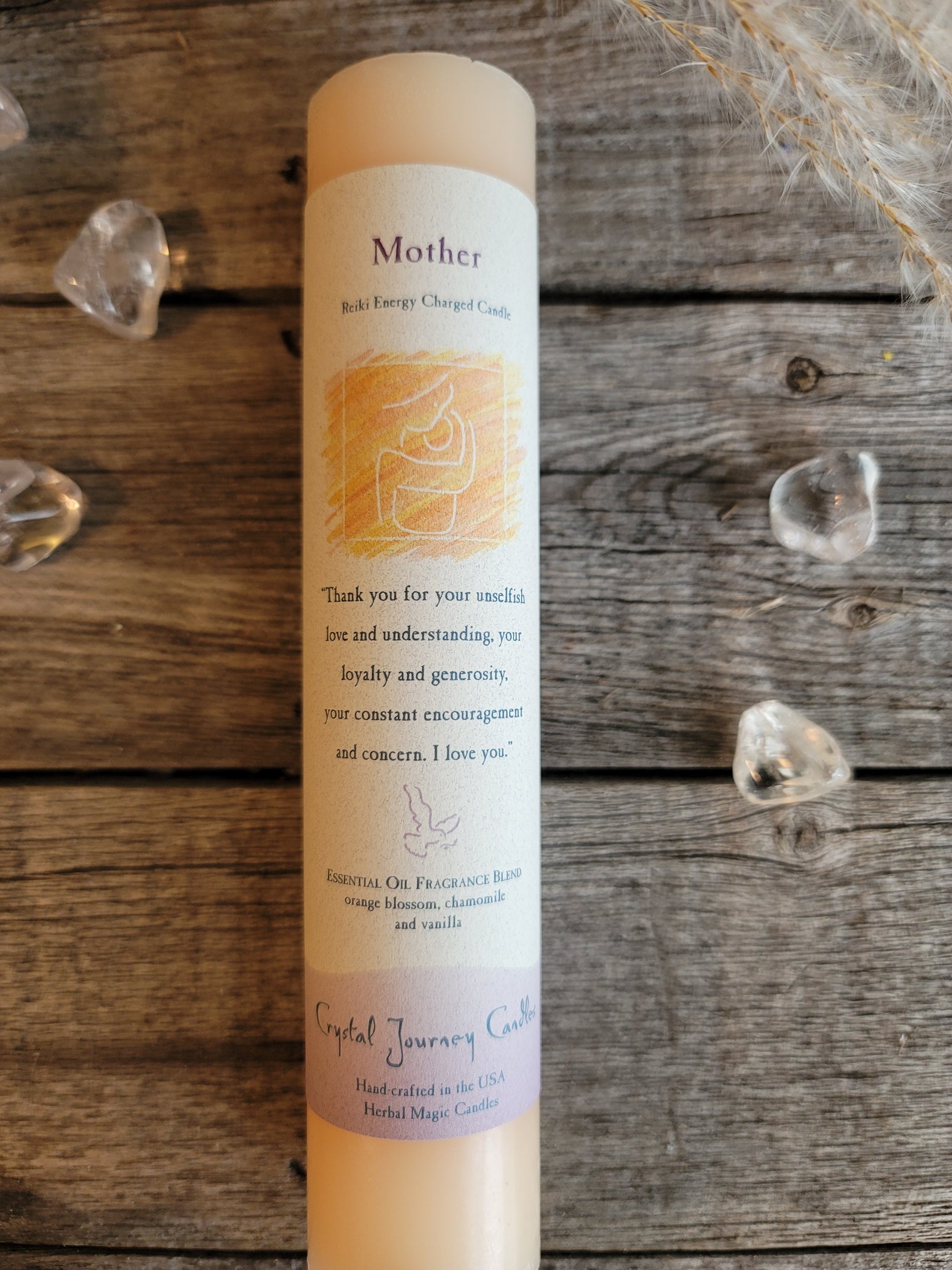 Reiki Herbal Pillar Candle Mother