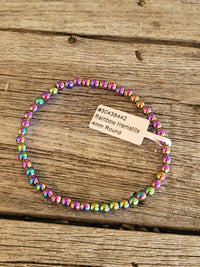 Rainbow Hematite Elastic Bracelet 4mm