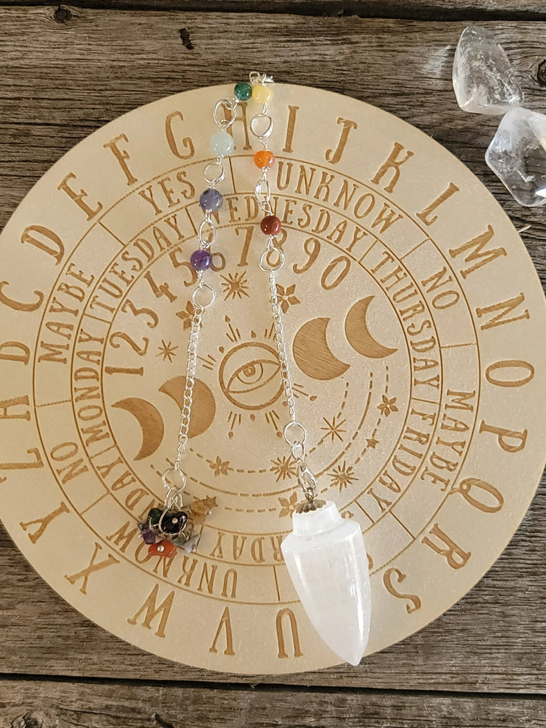 White Selenite Teardrop Pendulum | Clean Energy, Clear Answers