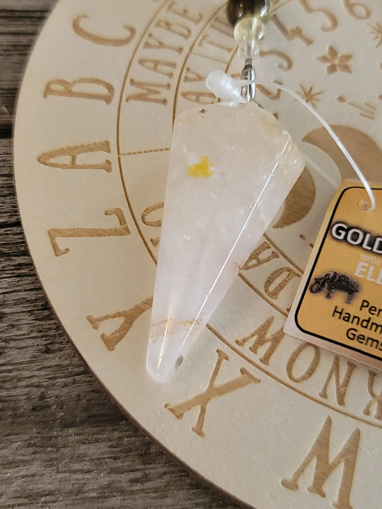 Golden Healer Pendulum w/ Elephant | Strength + Spiritual Uplift
