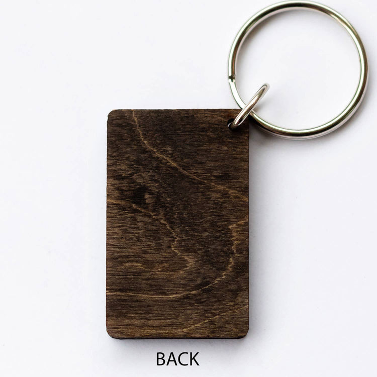 Tarot - 18 - The Moon Full Color Wooden Keychain
