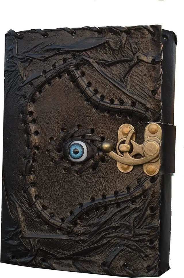 Handmade Hocus Pocus Journal 7x5 Leather: Black