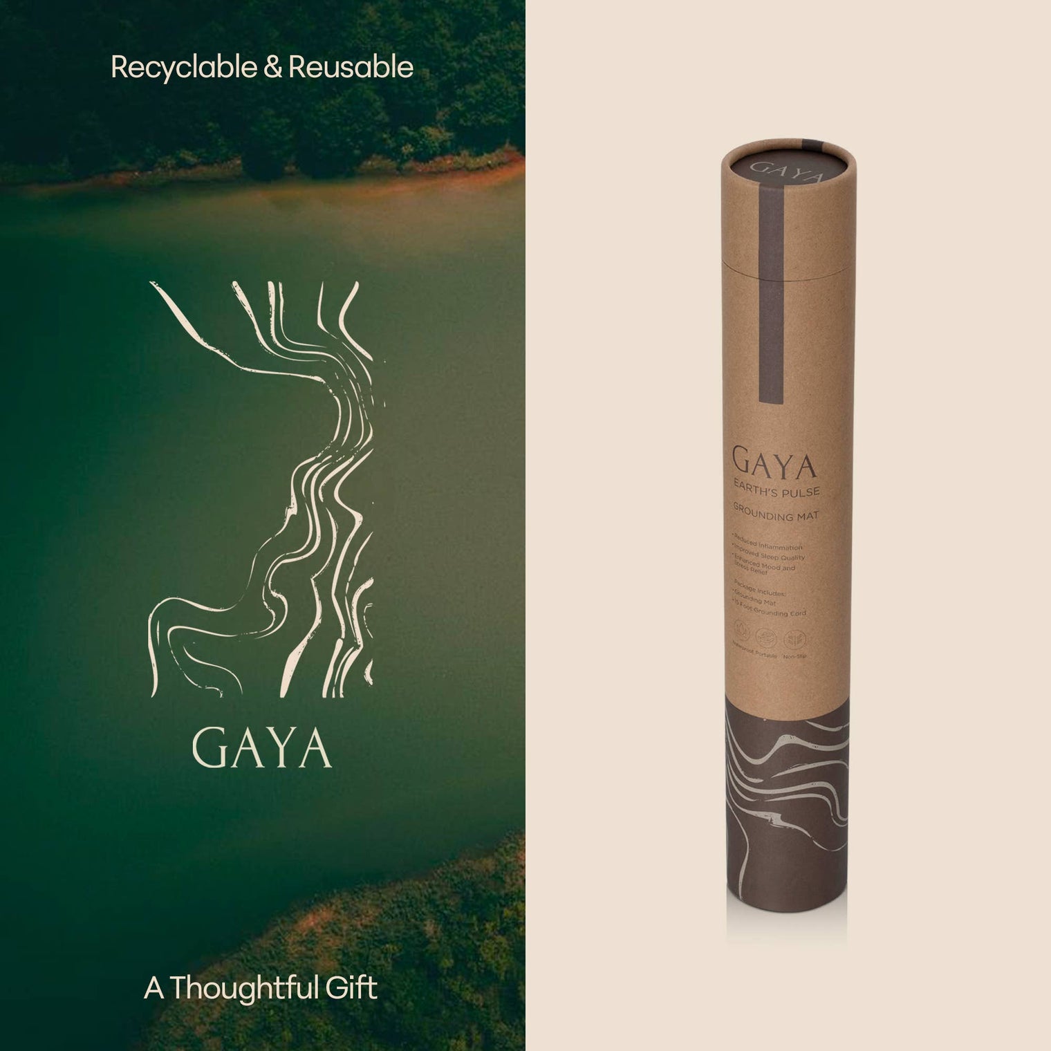 Grounding Mat: Brown Natural Flow